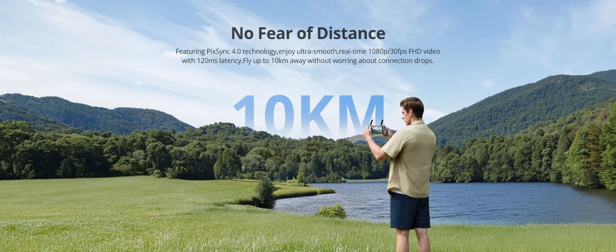 C0 ATOM 2 Drone with PTD 1 Remote Control 4K Video, 8K Photo Camera 10KM 2.7K Vertical Shoot, AI Night Shoting AI Track