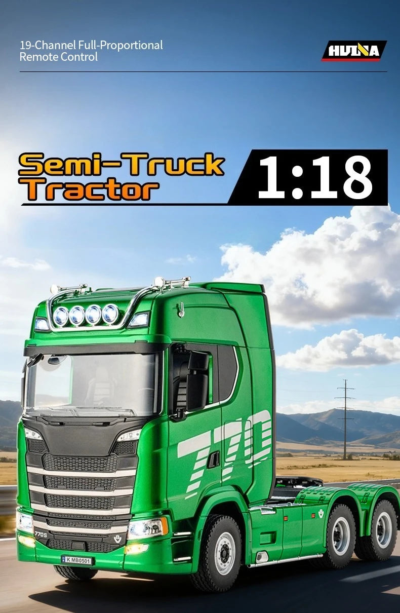 1501 770S 1502 1/18 RC Tractor 2.4G 19CH RC Engineering Trailer Truck with Lights and Sound System RC Car Model Toy Gift  HUINA 1592 1:14 Scale RC Excavator 22 Channels