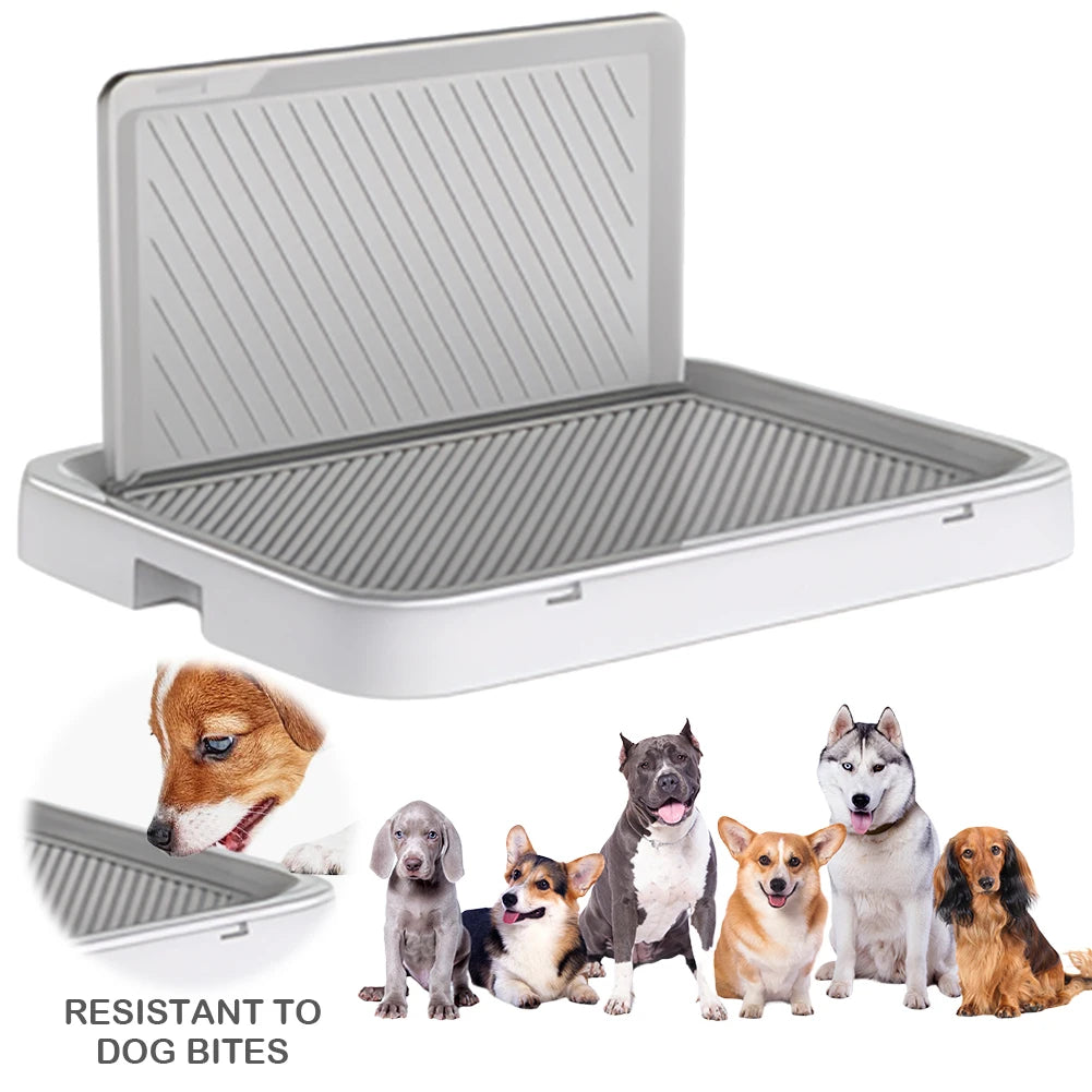 Dog Potty Tray with Pee Wall Pan Trainer Anti-Splash Pet Indoor Dog Training Toilet Dog Potty Trainer Puppy Kitten Cleaning Tool