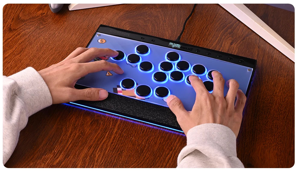 New C16 Orange Magnetic Stickless Arcade Stick Leverless Hitbox Controller for For PC/PS4/PS5/Switch Leverless Stick