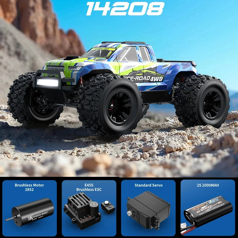 MJX 14207 1/14 4WD 2.4G RC Car 55KM/H Brushless Drift Vehicle Racing Car Remote Control Car Off-Road Truck Toys