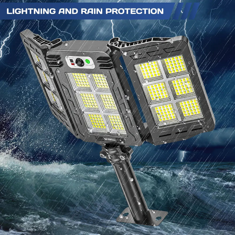 LED Solar Sensor Street Lights Waterproof 3 Light Modes Outdoor Wall Lamp for Garden Yard Balcony Camping Decor