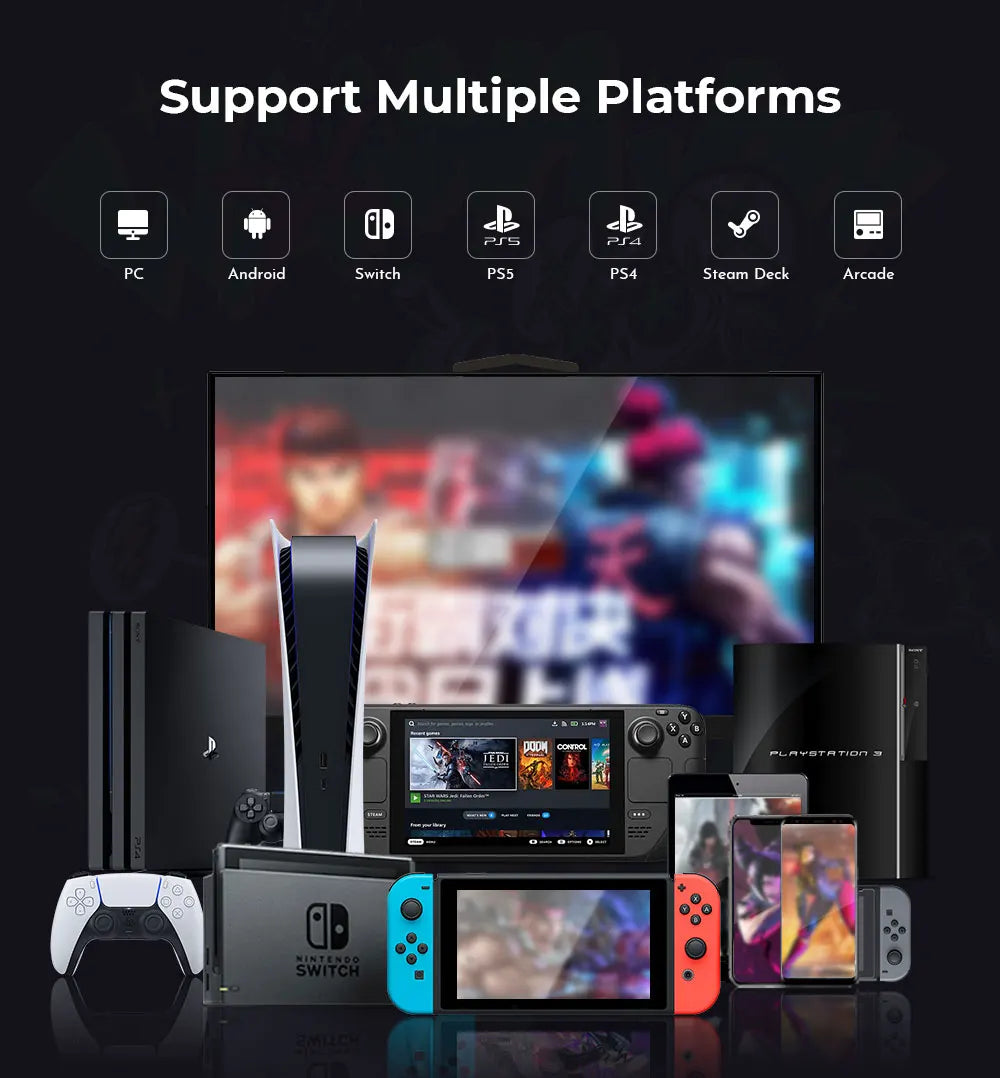 New C16 Orange Magnetic Stickless Arcade Stick Leverless Hitbox Controller for For PC/PS4/PS5/Switch Leverless Stick