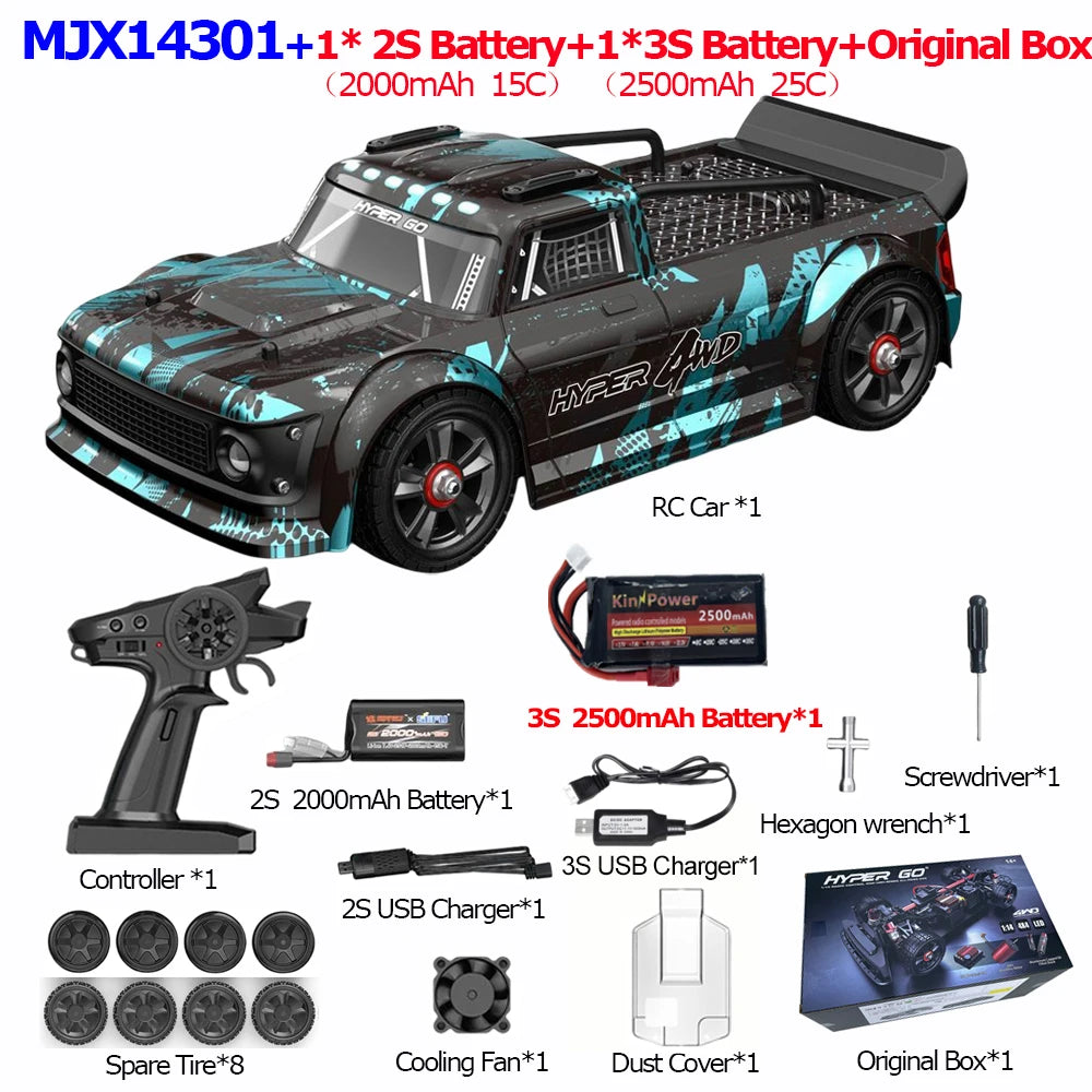 RC MJX 14304 14303 14302 High Speed Drift Car  With Gyroscope - Electric Toy for Kids Volkswagen Racing Gift