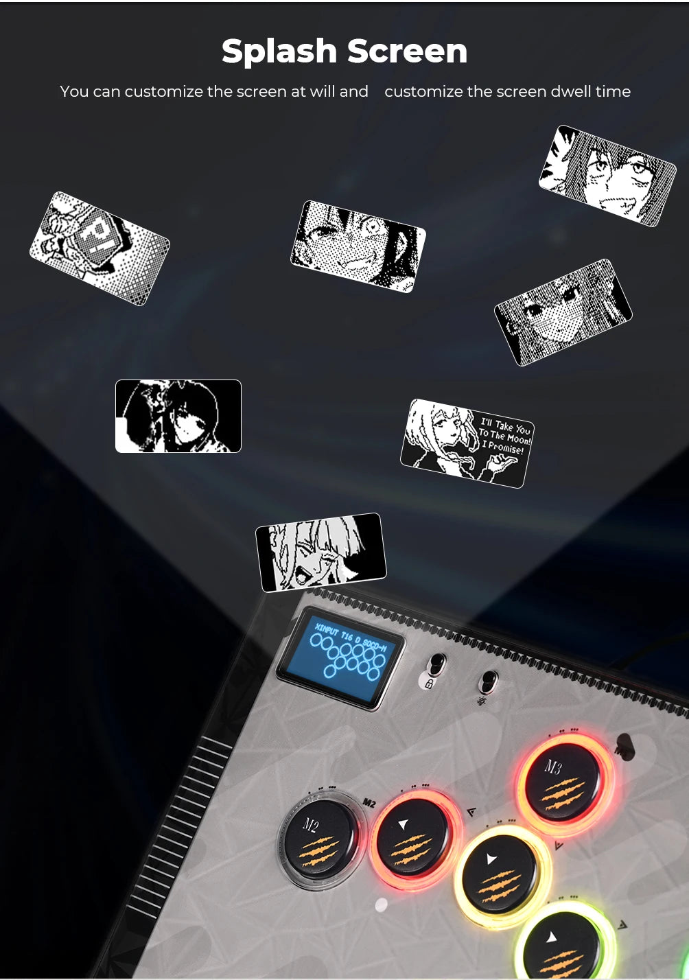 C-AT Magnetic Leverless Hitbox Controller Stickless Arcade Controller Keyboard For PC/PS4/PS5/Switch Hitbox Fightstick