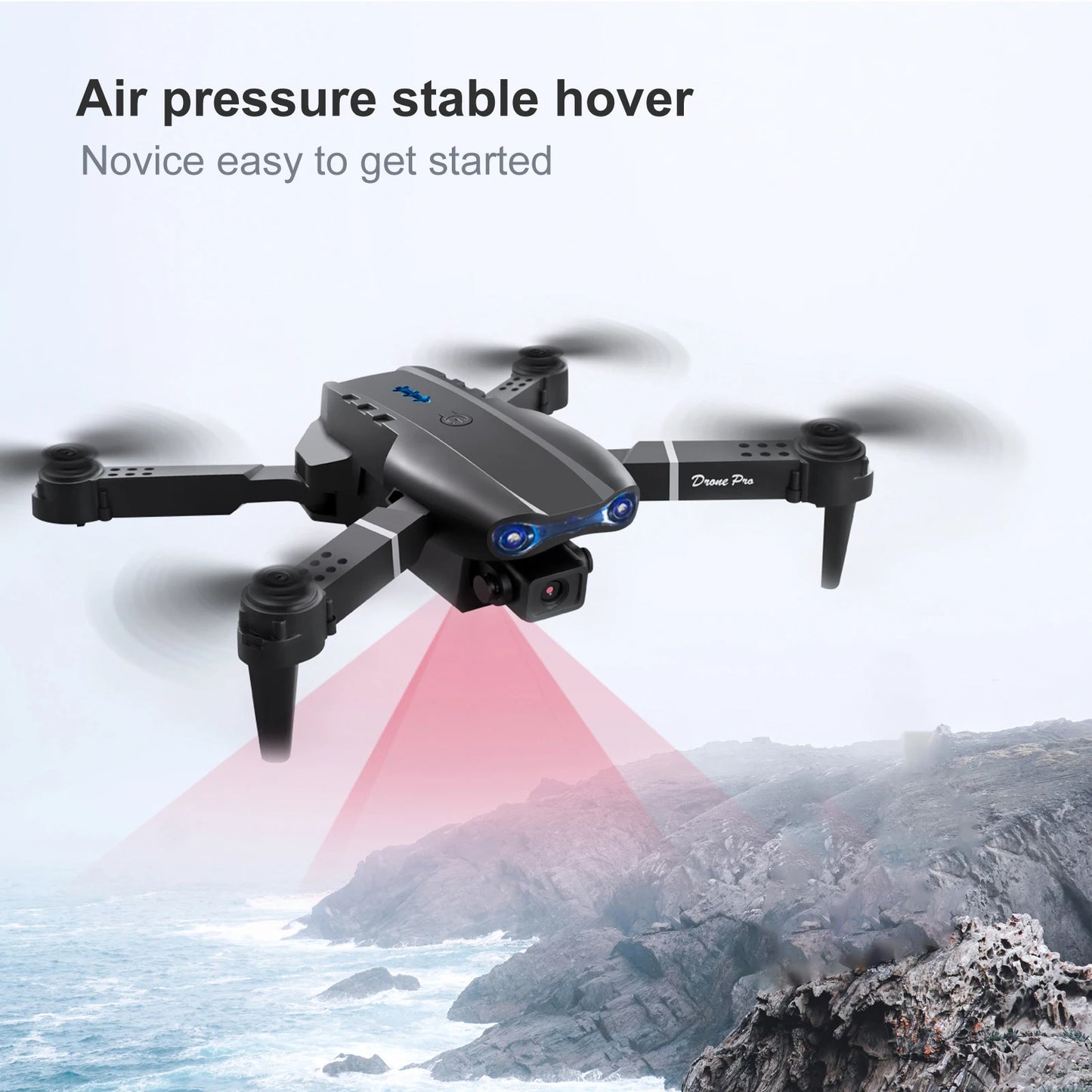 ZNLYRION Dual Camera FPV Drone Optical Flow Hover Foldable RC Quadcopter APP Path Flight Beginner Drone Toy