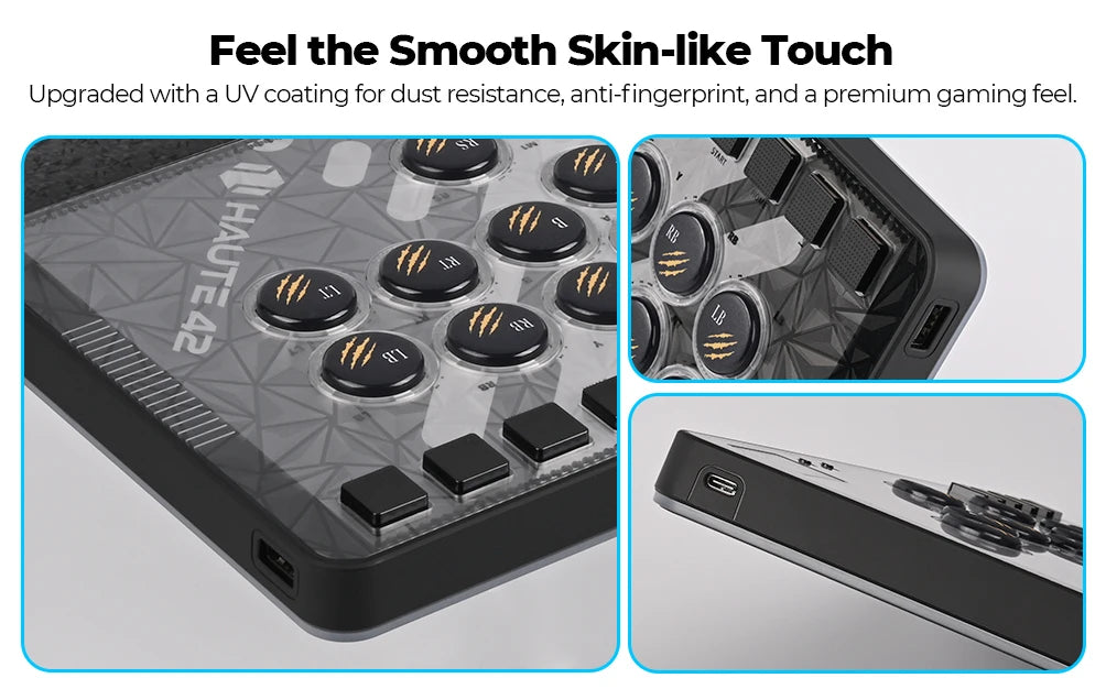 C-AT Magnetic Leverless Hitbox Controller Stickless Arcade Controller Keyboard For PC/PS4/PS5/Switch Hitbox Fightstick