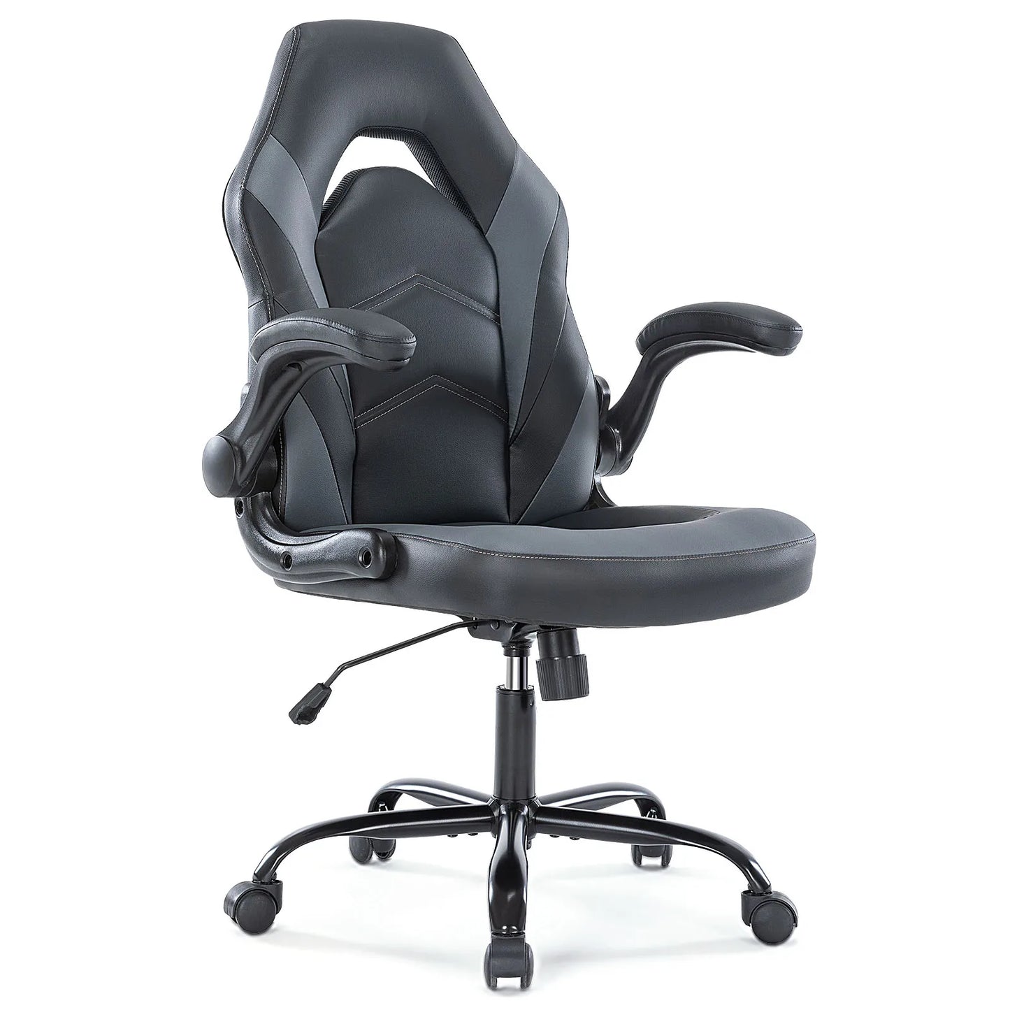 JHK Ergonomic Office Computer Home Gaming Desk Chair Adjustable PU Leather Racing Chair Flip-up Armrest