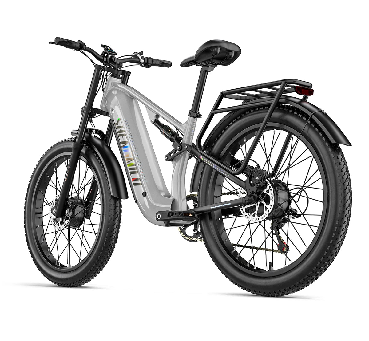 Shengmilo S600 26 inches adult electric mountain bike, 2000W dual motor ebike 7-speed electric bicycle，Fat Tire ebike17.5ah