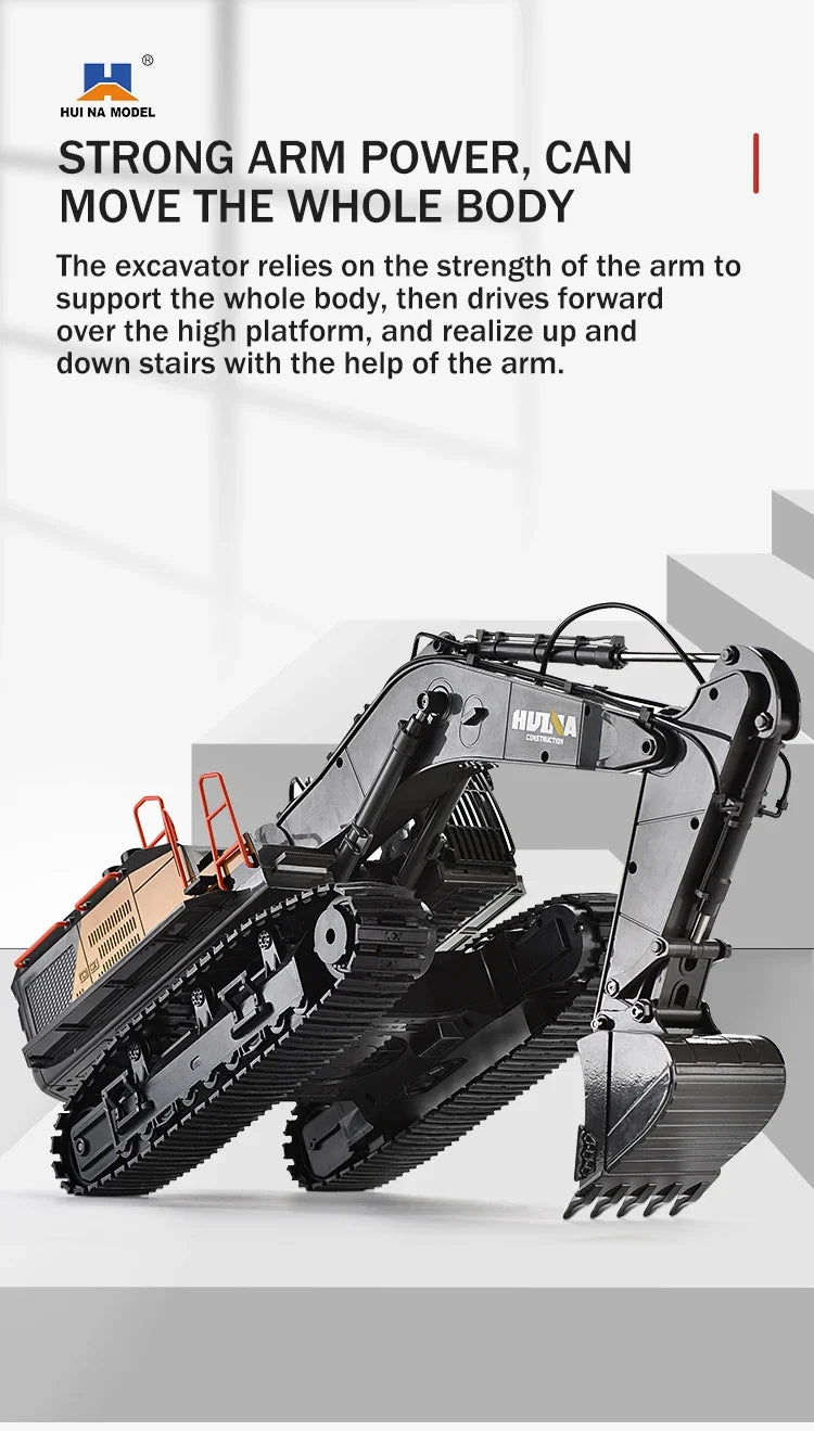1501 770S 1502 1/18 RC Tractor 2.4G 19CH RC Engineering Trailer Truck with Lights and Sound System RC Car Model Toy Gift  HUINA 1592 1:14 Scale RC Excavator 22 Channels