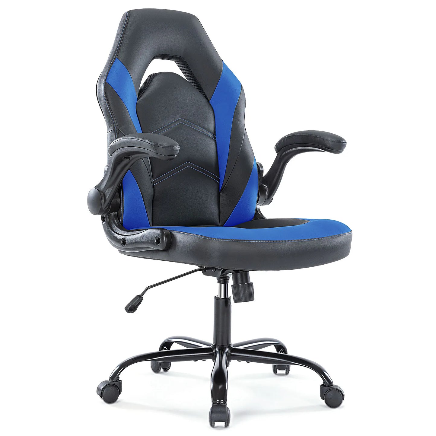 JHK Ergonomic Office Computer Home Gaming Desk Chair Adjustable PU Leather Racing Chair Flip-up Armrest