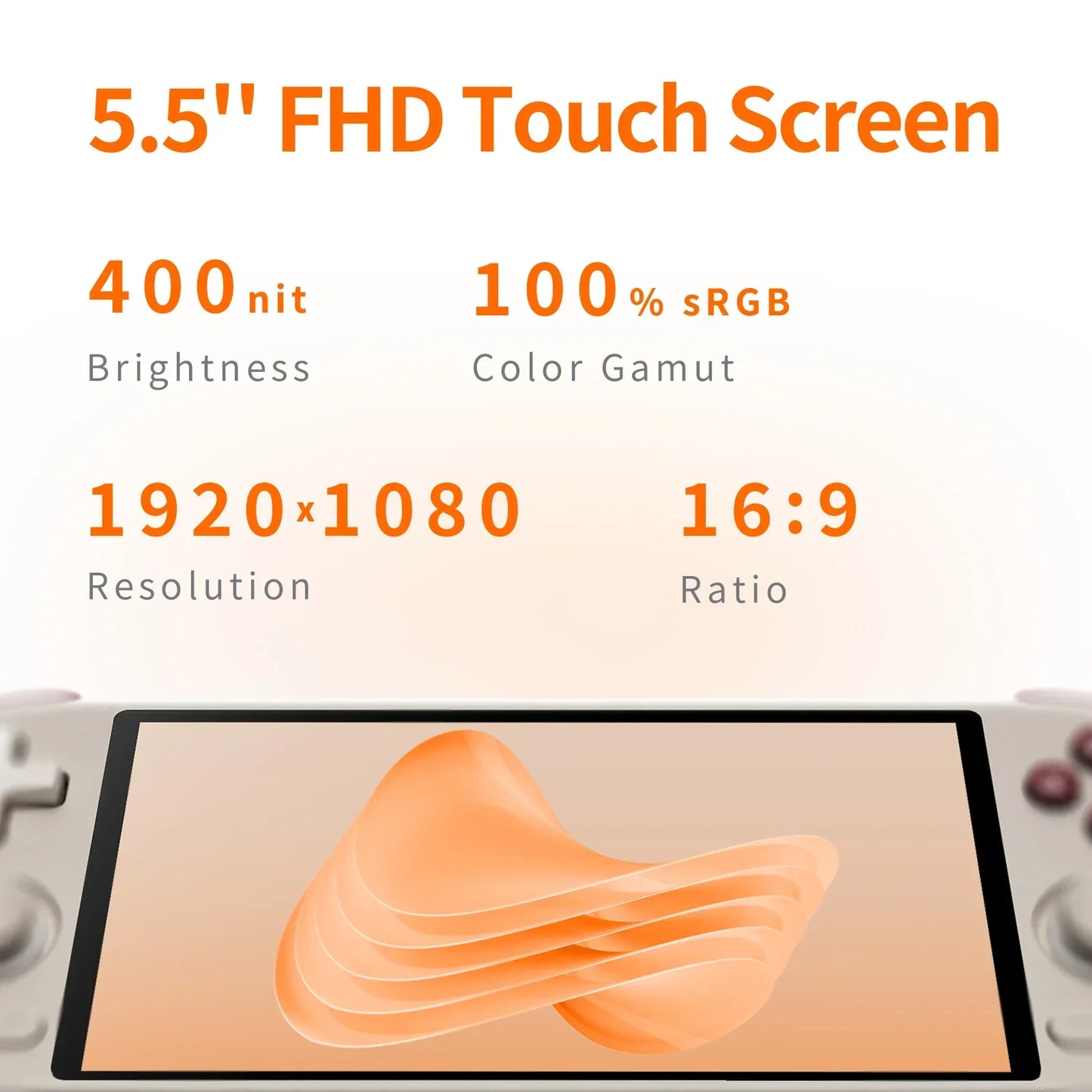 MANGMI AIR X Handheld Game Console Snapdragon 662 5.5'' Touchscreen Android 14 Active Cooling Fan 15W Fast Charging RGB