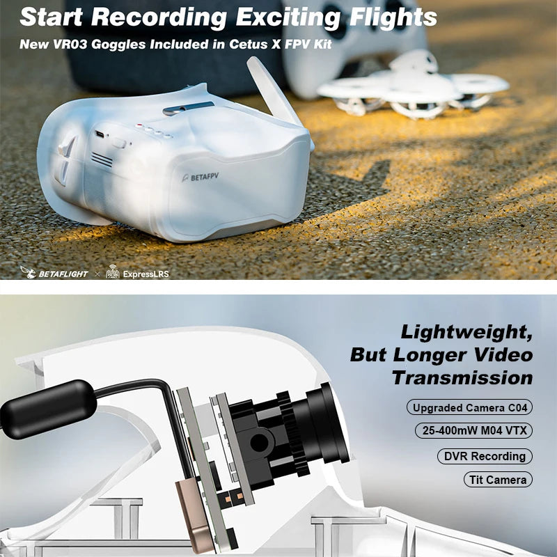 Cetus X FPV Kit Racing Drone 3 Radio Transmitter VR03 FPV Goggles C04 RC Quadcopter Mini Drone Toys as Gift