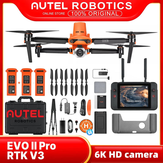 Autel Robotics EVO II Pro RTK V3 Drone Rugged Bundle 20MP Photo& 6K/30fps Video Professional Surveying & Mapping Drone US Stock