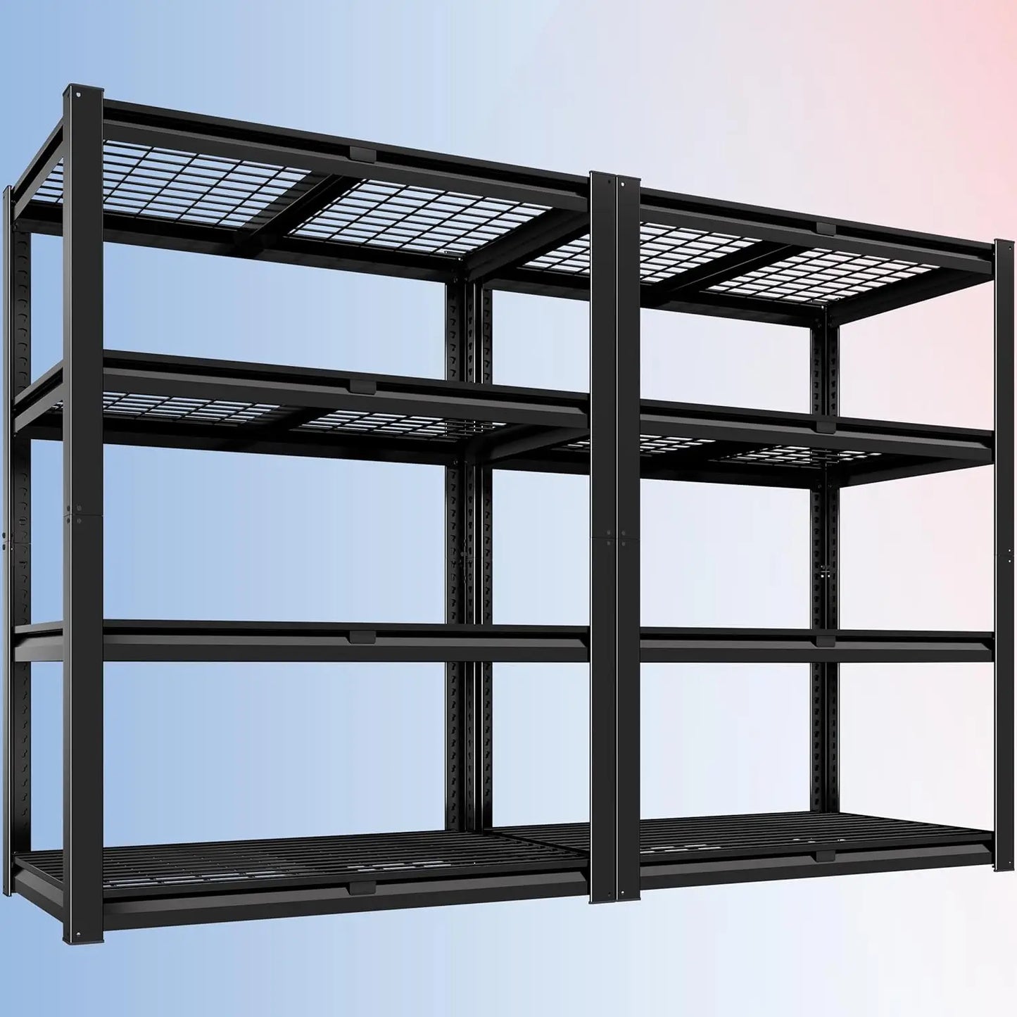 Heavy Duty Garage Shelving 2200 LBS 4 Tier Heavy Duty Storage Shelves Adjustable Industrial Metal Wire Shelf Unit, Customized
