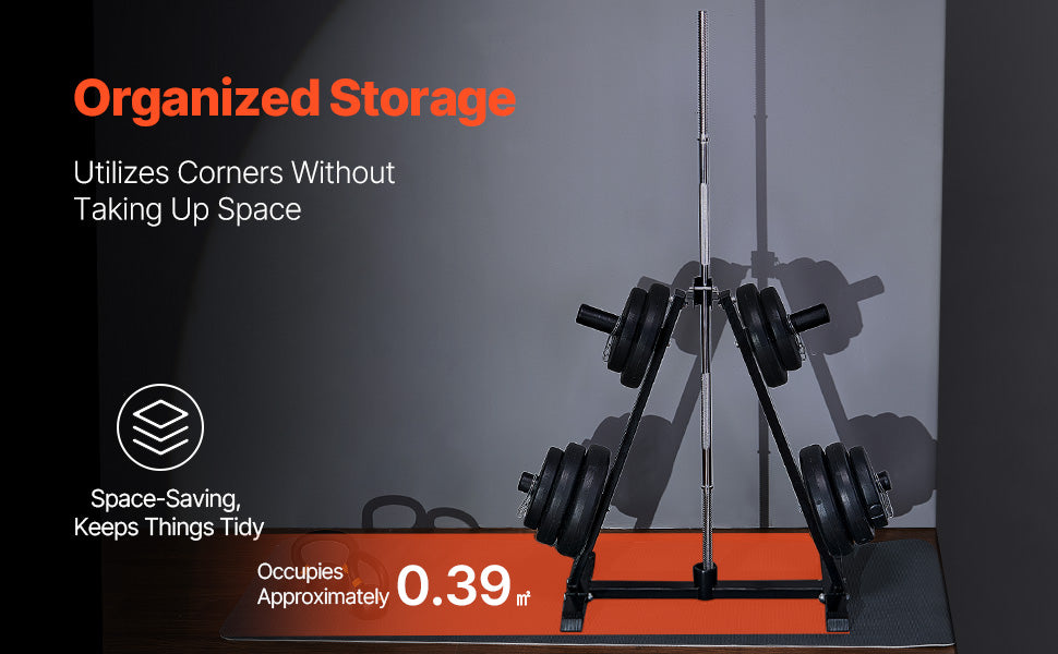 VEVOR Weight Plate Rack A Frame Weight Plate Tree Standard Weight Plate Tree Home Gym Barbell Rack 300 lbs Weight Storage Stand