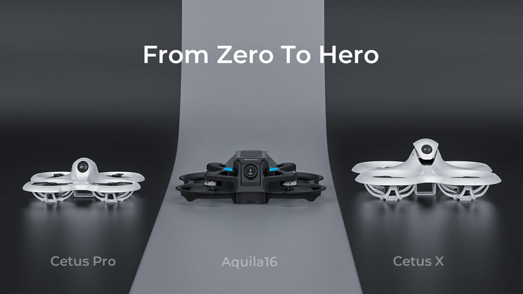 Aquila16 FPV Kit ELRS 2.4G Brushless Racing Drone VR03 Goggles 1102 18000KV 25-350mW VTX Indoor Outdoor Mini Quadcopter