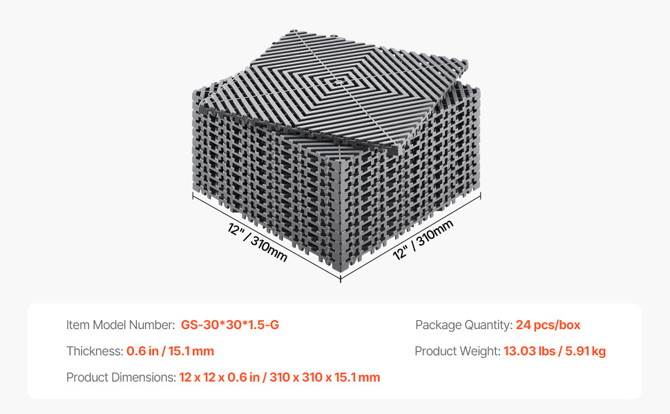 Interlocking Drainage Mat 12inx12in 12/24/40/50/55 Pcs Splicing Mats Non-Slip PP Drainage Floor Tile & Shower Mat