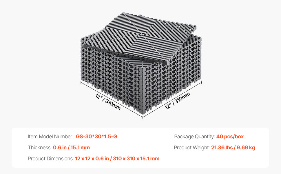 Interlocking Drainage Mat 12inx12in 12/24/40/50/55 Pcs Splicing Mats Non-Slip PP Drainage Floor Tile & Shower Mat