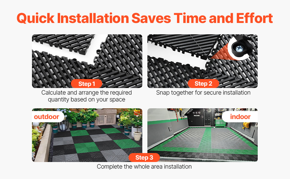 Interlocking Drainage Mat 12inx12in 12/24/40/50/55 Pcs Splicing Mats Non-Slip PP Drainage Floor Tile & Shower Mat
